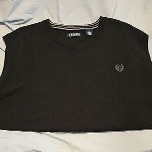 Chaps Black Sleeveless Sweater
